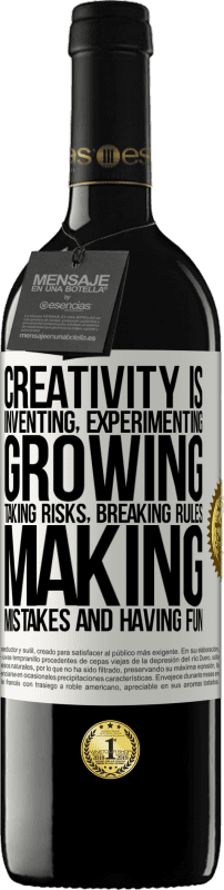 «創造性とは、発明し、実験し、成長し、リスクをとり、ルールを破り、間違いを犯し、楽しむことです» REDエディション MBE 予約する