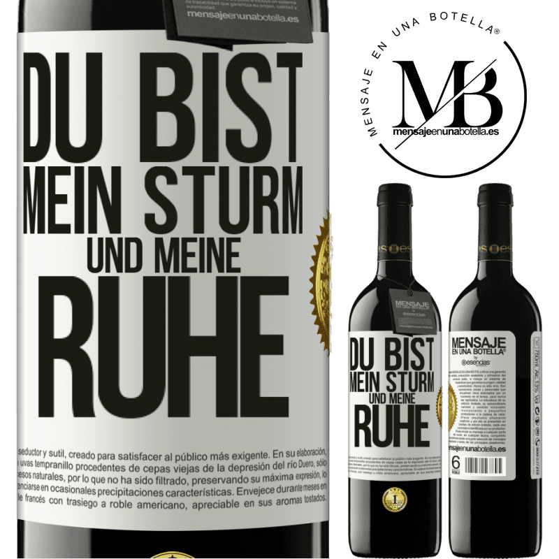 39,95 € Kostenloser Versand | Rotwein RED Ausgabe MBE Reserve Du bist mein Sturm und meine Ruhe Weißes Etikett. Anpassbares Etikett Reserve 12 Monate Ernte 2016 Tempranillo