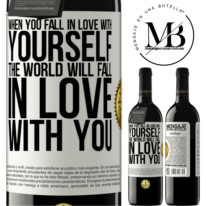 24,95 € Free Shipping | Red Wine RED Edition Crianza 6 Months When you fall in love with yourself, the world will fall in love with you White Label. Customizable label Aging in oak barrels 6 Months Harvest 2019 Tempranillo