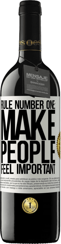 39,95 € 免费送货 | 红酒 RED版 MBE 预订 第一法则：让人感到重要 白标. 可自定义的标签 预订 12 个月 收成 2016 Tempranillo