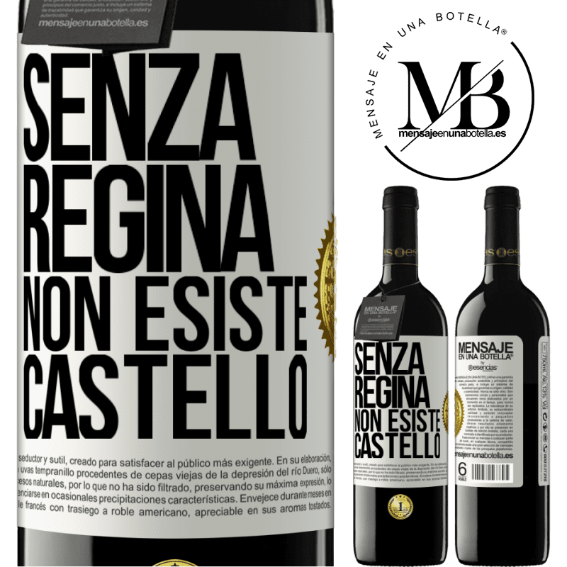 39,95 € Spedizione Gratuita | Vino rosso Edizione RED MBE Riserva Senza regina, non esiste castello Etichetta Bianca. Etichetta personalizzabile Riserva 12 Mesi Raccogliere 2015 Tempranillo