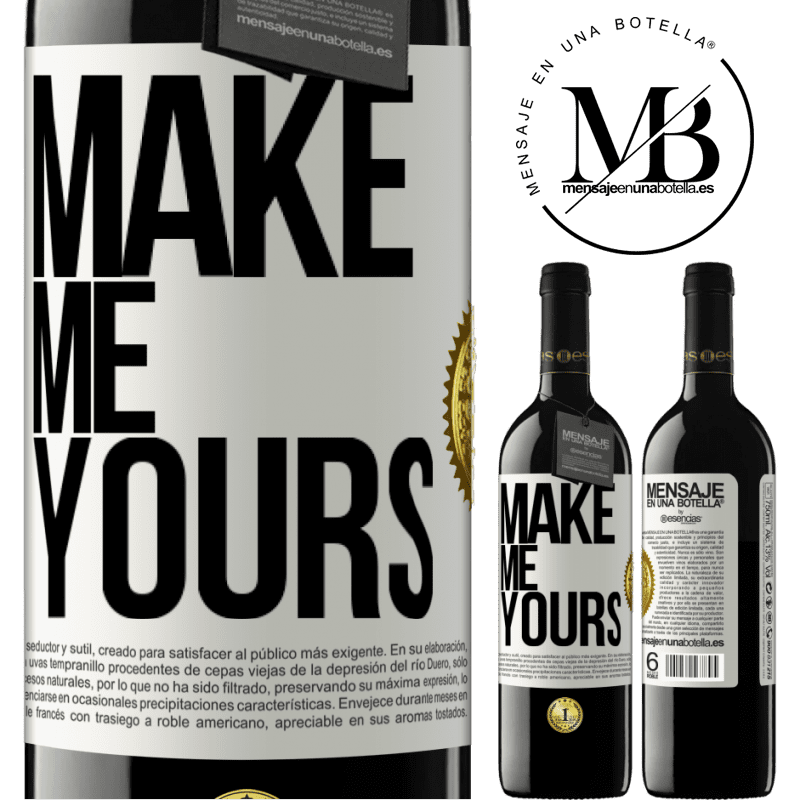 24,95 € Free Shipping | Red Wine RED Edition Crianza 6 Months Make me yours White Label. Customizable label Aging in oak barrels 6 Months Harvest 2019 Tempranillo