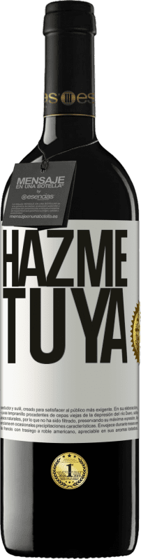 39,95 € Envío gratis | Vino Tinto Edición RED MBE Reserva Hazme tuya Etiqueta Blanca. Etiqueta personalizable Reserva 12 Meses Cosecha 2016 Tempranillo