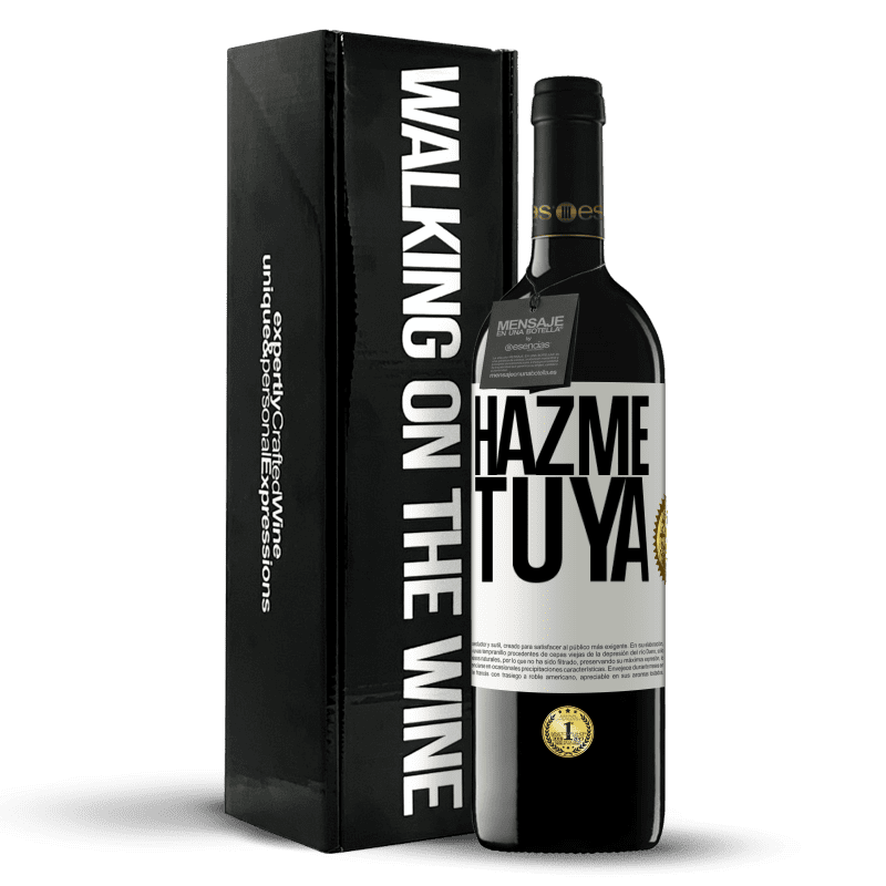 39,95 € Envío gratis | Vino Tinto Edición RED MBE Reserva Hazme tuya Etiqueta Blanca. Etiqueta personalizable Reserva 12 Meses Cosecha 2015 Tempranillo