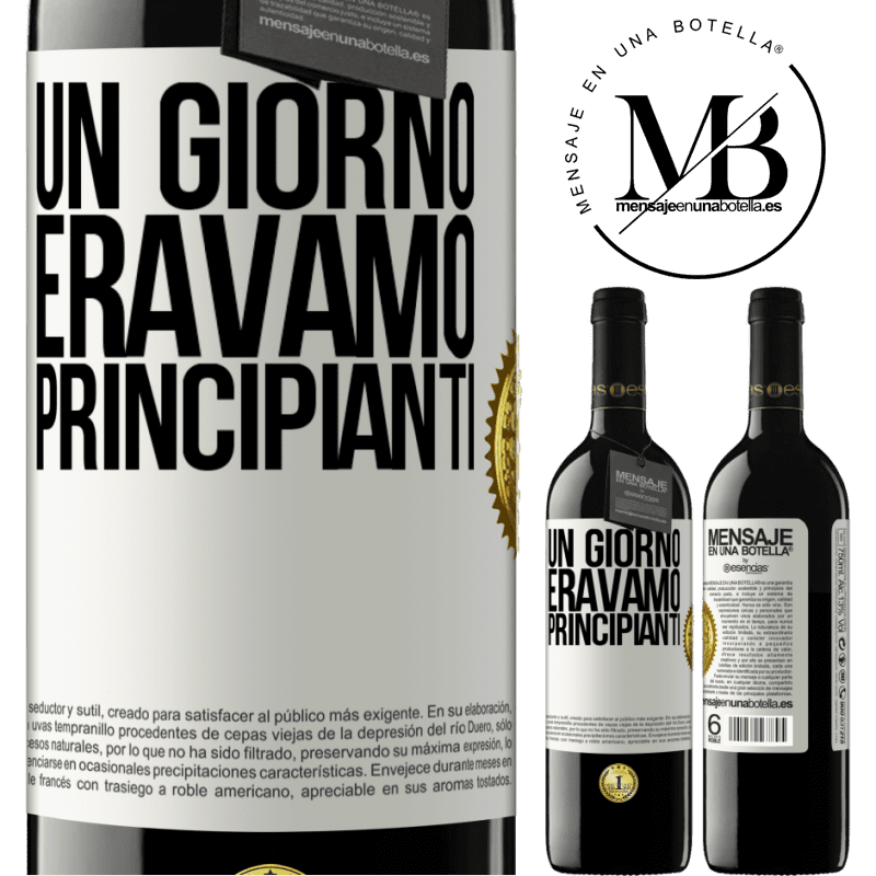 39,95 € Spedizione Gratuita | Vino rosso Edizione RED MBE Riserva Un giorno eravamo principianti Etichetta Bianca. Etichetta personalizzabile Riserva 12 Mesi Raccogliere 2015 Tempranillo