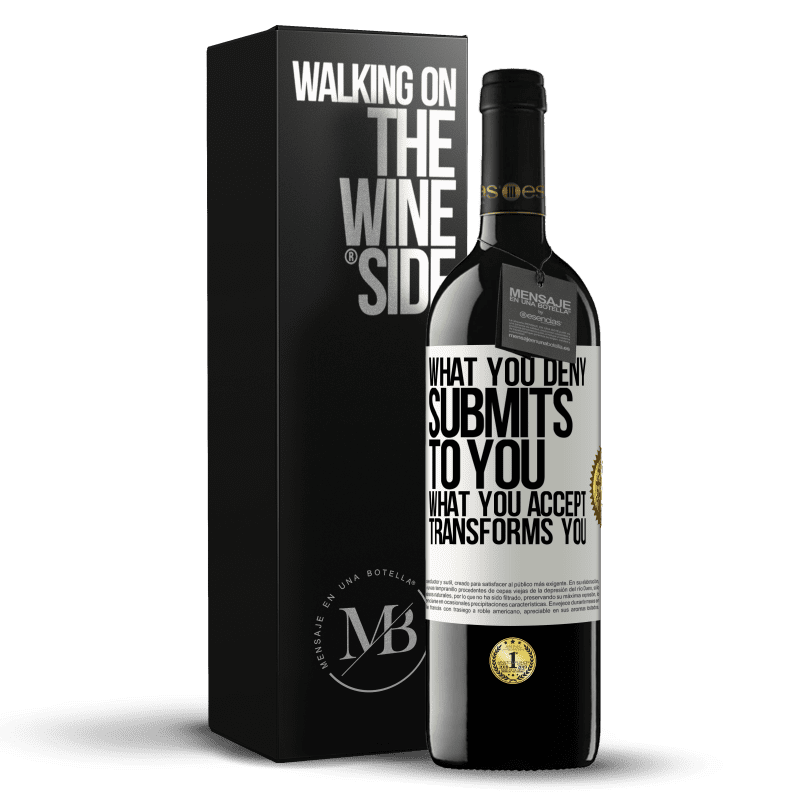 39,95 € Free Shipping | Red Wine RED Edition MBE Reserve What you deny submits to you. What you accept transforms you White Label. Customizable label Reserve 12 Months Harvest 2015 Tempranillo