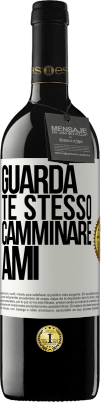 39,95 € | Vino rosso Edizione RED MBE Riserva Guarda te stesso camminare. Ami Etichetta Bianca. Etichetta personalizzabile Riserva 12 Mesi Raccogliere 2015 Tempranillo