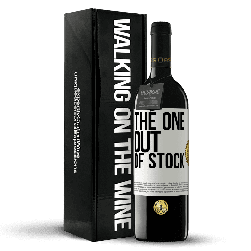 39,95 € Envío gratis | Vino Tinto Edición RED MBE Reserva The one out of stock Etiqueta Blanca. Etiqueta personalizable Reserva 12 Meses Cosecha 2016 Tempranillo