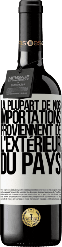 39,95 € | Vin rouge Édition RED MBE Réserve La plupart de nos importations proviennent de l'extérieur du pays Étiquette Blanche. Étiquette personnalisable Réserve 12 Mois Récolte 2015 Tempranillo