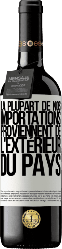 39,95 € | Vin rouge Édition RED MBE Réserve La plupart de nos importations proviennent de l'extérieur du pays Étiquette Blanche. Étiquette personnalisable Réserve 12 Mois Récolte 2016 Tempranillo