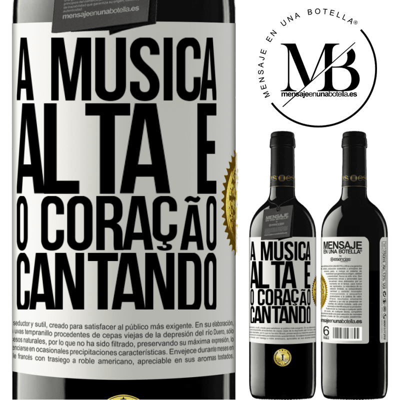 39,95 € Envio grátis | Vinho tinto Edição RED MBE Reserva A música alta e o coração cantando Etiqueta Branca. Etiqueta personalizável Reserva 12 Meses Colheita 2014 Tempranillo