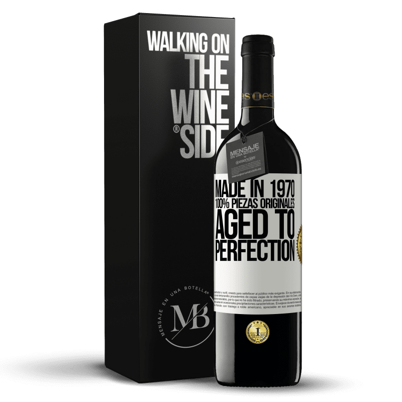 39,95 € Envío gratis | Vino Tinto Edición RED MBE Reserva Made in 1970, 100% piezas originales. Aged to perfection Etiqueta Blanca. Etiqueta personalizable Reserva 12 Meses Cosecha 2015 Tempranillo