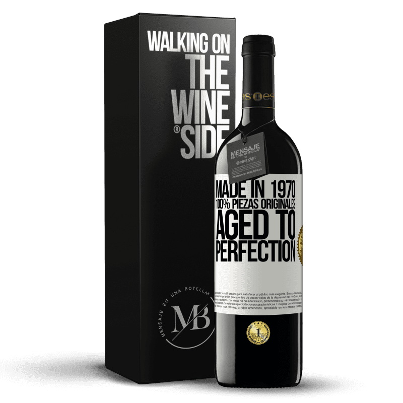 39,95 € Envío gratis | Vino Tinto Edición RED MBE Reserva Made in 1970, 100% piezas originales. Aged to perfection Etiqueta Blanca. Etiqueta personalizable Reserva 12 Meses Cosecha 2016 Tempranillo
