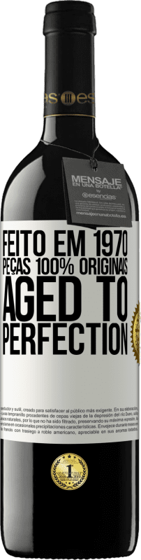 39,95 € | Vinho tinto Edição RED MBE Reserva Feito em 1970, peças 100% originais. Aged to perfection Etiqueta Branca. Etiqueta personalizável Reserva 12 Meses Colheita 2014 Tempranillo