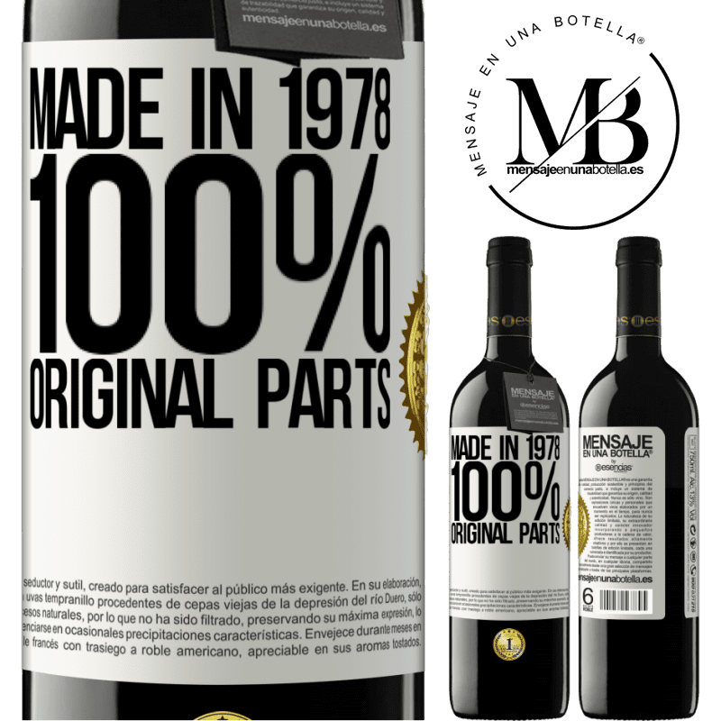 24,95 € Free Shipping | Red Wine RED Edition Crianza 6 Months Made in 1978. 100% original parts White Label. Customizable label Aging in oak barrels 6 Months Harvest 2019 Tempranillo