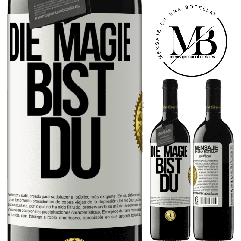 39,95 € Kostenloser Versand | Rotwein RED Ausgabe MBE Reserve Die Magie bist du Weißes Etikett. Anpassbares Etikett Reserve 12 Monate Ernte 2015 Tempranillo