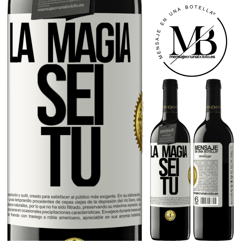 39,95 € Spedizione Gratuita | Vino rosso Edizione RED MBE Riserva La magia sei tu Etichetta Bianca. Etichetta personalizzabile Riserva 12 Mesi Raccogliere 2015 Tempranillo