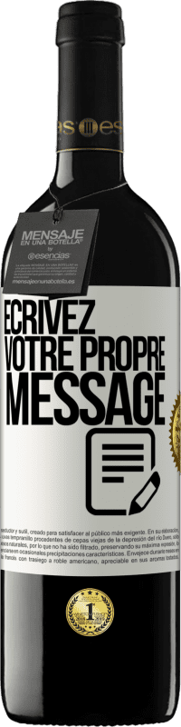 39,95 € | Vin rouge Édition RED MBE Réserve Écrivez votre propre message Étiquette Blanche. Étiquette personnalisable Réserve 12 Mois Récolte 2015 Tempranillo