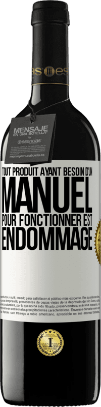 39,95 € Envoi gratuit | Vin rouge Édition RED MBE Réserve Tout produit ayant besoin d'un manuel pour fonctionner est endommagé Étiquette Blanche. Étiquette personnalisable Réserve 12 Mois Récolte 2016 Tempranillo