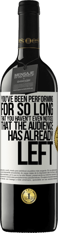 «You've been performing for so long that you haven't even noticed that the audience has already left» RED Edition MBE Reserve