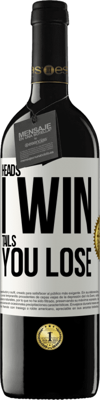 39,95 € 送料無料 | 赤ワイン REDエディション MBE 予約する 私が勝つ頭、あなたが失う尾 ホワイトラベル. カスタマイズ可能なラベル 予約する 12 月 収穫 2016 Tempranillo