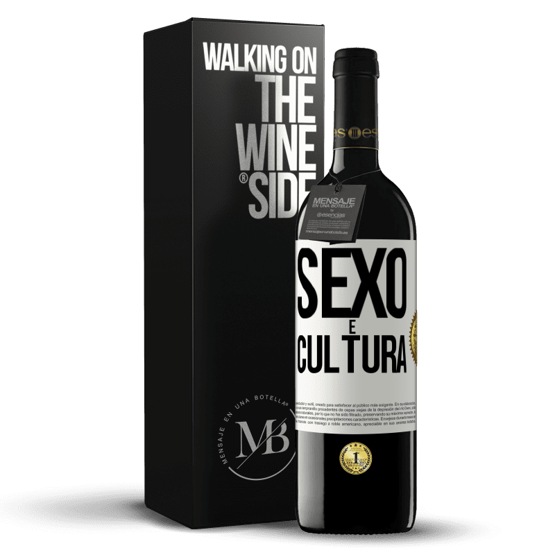 39,95 € Envio grátis | Vinho tinto Edição RED MBE Reserva Sexo é cultura Etiqueta Branca. Etiqueta personalizável Reserva 12 Meses Colheita 2014 Tempranillo