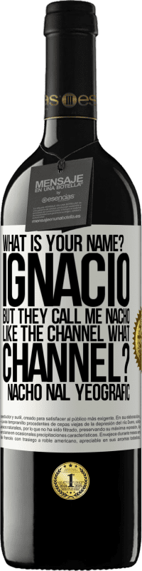 «What is your name? Ignacio, but they call me Nacho. Like the canal. What channel? Nacho nal yeografic» RED Edition MBE Reserve