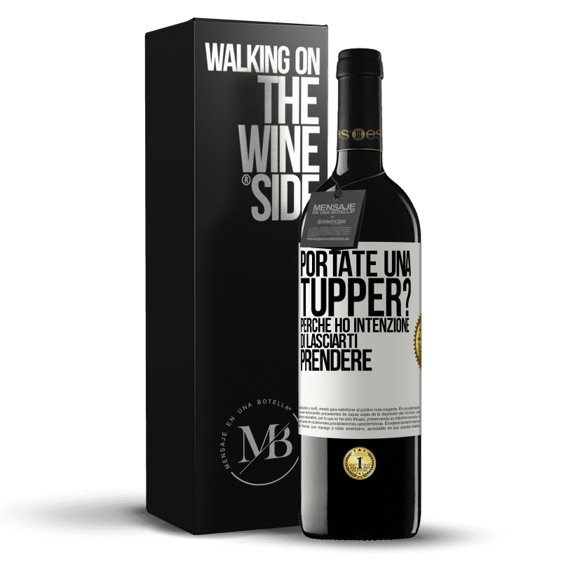 39,95 € Spedizione Gratuita | Vino rosso Edizione RED MBE Riserva Portate una tupper? Perché ho intenzione di lasciarti prendere Etichetta Bianca. Etichetta personalizzabile Riserva 12 Mesi Raccogliere 2014 Tempranillo