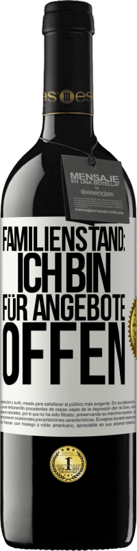 Kostenloser Versand | Rotwein RED Ausgabe MBE Reserve Familienstand: Ich bin für Angebote offen Weißes Etikett. Anpassbares Etikett Reserve 12 Monate Ernte 2014 Tempranillo