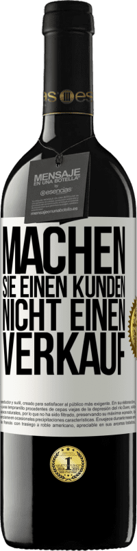 Kostenloser Versand | Rotwein RED Ausgabe MBE Reserve Machen Sie einen Kunden, nicht einen Verkauf Weißes Etikett. Anpassbares Etikett Reserve 12 Monate Ernte 2014 Tempranillo