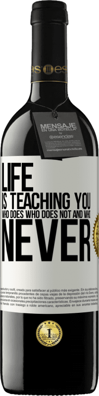 Free Shipping | Red Wine RED Edition MBE Reserve Life is teaching you who does, who does not and who never White Label. Customizable label Reserve 12 Months Harvest 2014 Tempranillo