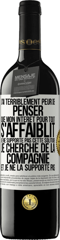 39,95 € Envoi gratuit | Vin rouge Édition RED MBE Réserve J'ai terriblement peur de penser que mon intérêt pour tout s'affaiblit. Je ne supporte pas cette solitude. Je cherche de la comp Étiquette Blanche. Étiquette personnalisable Réserve 12 Mois Récolte 2014 Tempranillo