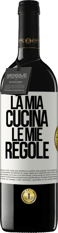 Spedizione Gratuita | Vino rosso Edizione RED MBE Riserva La mia cucina, le mie regole Etichetta Bianca. Etichetta personalizzabile Riserva 12 Mesi Raccogliere 2014 Tempranillo