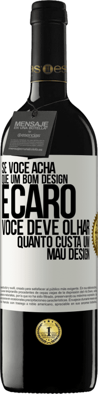 «Se você acha que um bom design é caro, você deve olhar quanto custa um mau design» Edição RED MBE Reserva