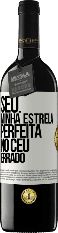 Envio grátis | Vinho tinto Edição RED MBE Reserva Seu. Minha estrela perfeita no céu errado Etiqueta Branca. Etiqueta personalizável Reserva 12 Meses Colheita 2014 Tempranillo