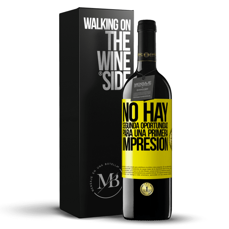 39,95 € Envío gratis | Vino Tinto Edición RED MBE Reserva No hay una segunda oportunidad para una primera impresión Etiqueta Amarilla. Etiqueta personalizable Reserva 12 Meses Cosecha 2015 Tempranillo