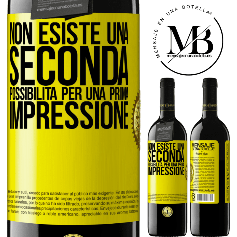 39,95 € Spedizione Gratuita | Vino rosso Edizione RED MBE Riserva Non esiste una seconda possibilità per una prima impressione Etichetta Gialla. Etichetta personalizzabile Riserva 12 Mesi Raccogliere 2015 Tempranillo