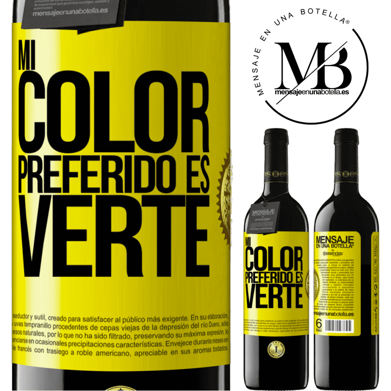 24,95 € Free Shipping | Red Wine RED Edition Crianza 6 Months Mi color preferido es: verte Yellow Label. Customizable label Aging in oak barrels 6 Months Harvest 2019 Tempranillo