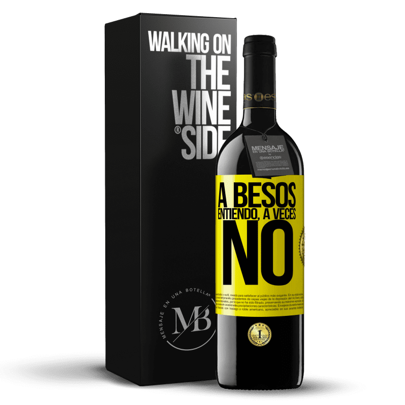 39,95 € Spedizione Gratuita | Vino rosso Edizione RED MBE Riserva A besos entiendo, a veces no Etichetta Gialla. Etichetta personalizzabile Riserva 12 Mesi Raccogliere 2015 Tempranillo