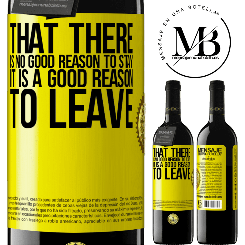 24,95 € Free Shipping | Red Wine RED Edition Crianza 6 Months That there is no good reason to stay, it is a good reason to leave Yellow Label. Customizable label Aging in oak barrels 6 Months Harvest 2019 Tempranillo