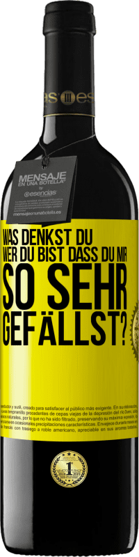 Kostenloser Versand | Rotwein RED Ausgabe MBE Reserve Was denkst du,wer du bist, dass du mir so sehr gefällst? Gelbes Etikett. Anpassbares Etikett Reserve 12 Monate Ernte 2014 Tempranillo