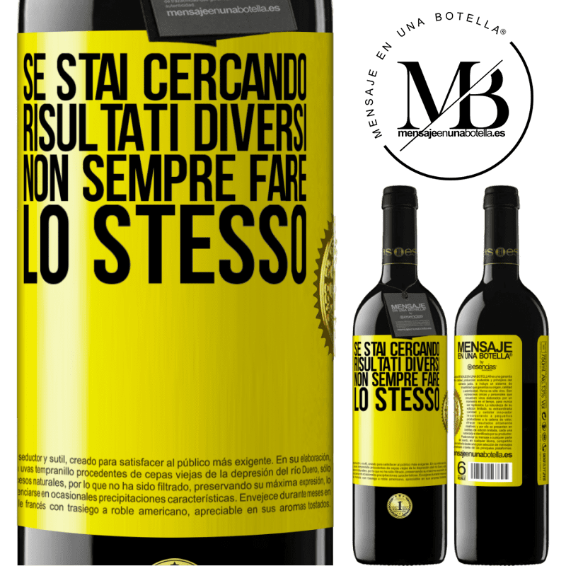 39,95 € Spedizione Gratuita | Vino rosso Edizione RED MBE Riserva Se stai cercando risultati diversi, non sempre fare lo stesso Etichetta Gialla. Etichetta personalizzabile Riserva 12 Mesi Raccogliere 2014 Tempranillo