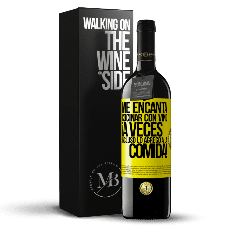 39,95 € Envío gratis | Vino Tinto Edición RED MBE Reserva Me encanta cocinar con vino. ¡A veces incluso lo agrego a la comida! Etiqueta Amarilla. Etiqueta personalizable Reserva 12 Meses Cosecha 2015 Tempranillo