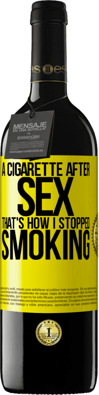 39,95 € | Красное вино Издание RED MBE Бронировать Сигарета после секса. Вот так я бросил курить Желтая этикетка. Настраиваемая этикетка Бронировать 12 Месяцы Урожай 2016 Tempranillo