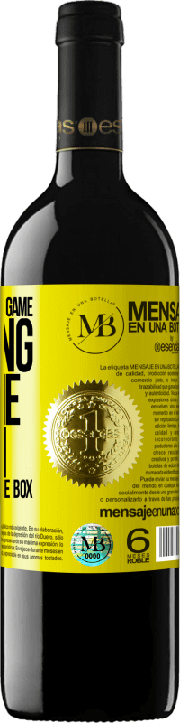 «At the end of the game, the king and the pawn return to the same box» RED Edition MBE Reserve