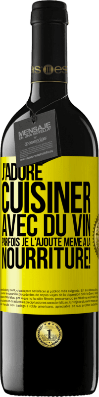 39,95 € Envoi gratuit | Vin rouge Édition RED MBE Réserve J'adore cuisiner avec du vin. Parfois je l'ajoute même à la nourriture! Étiquette Jaune. Étiquette personnalisable Réserve 12 Mois Récolte 2015 Tempranillo