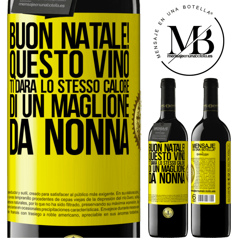 39,95 € Spedizione Gratuita | Vino rosso Edizione RED MBE Riserva Buon natale! Questo vino ti darà lo stesso calore di un maglione da nonna Etichetta Gialla. Etichetta personalizzabile Riserva 12 Mesi Raccogliere 2014 Tempranillo