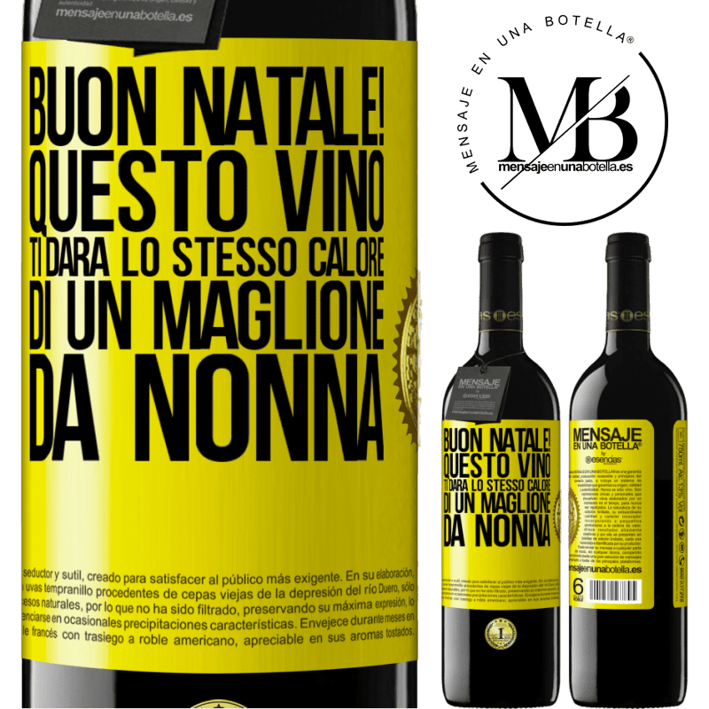 39,95 € Spedizione Gratuita | Vino rosso Edizione RED MBE Riserva Buon natale! Questo vino ti darà lo stesso calore di un maglione da nonna Etichetta Gialla. Etichetta personalizzabile Riserva 12 Mesi Raccogliere 2016 Tempranillo
