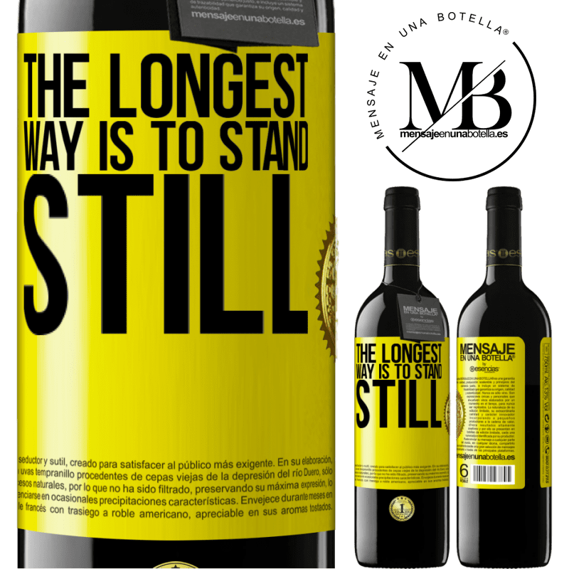 24,95 € Free Shipping | Red Wine RED Edition Crianza 6 Months The longest way is to stand still Yellow Label. Customizable label Aging in oak barrels 6 Months Harvest 2019 Tempranillo