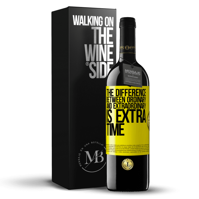 39,95 € Free Shipping | Red Wine RED Edition MBE Reserve The difference between ordinary and extraordinary is EXTRA time Yellow Label. Customizable label Reserve 12 Months Harvest 2014 Tempranillo